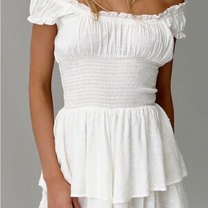 Princess Polly White Off-Shoulder Dress
